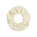 Cream Rib Scrunchie