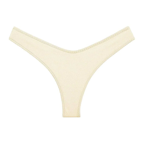 Lulu Bikini Bottom - Cream Rib