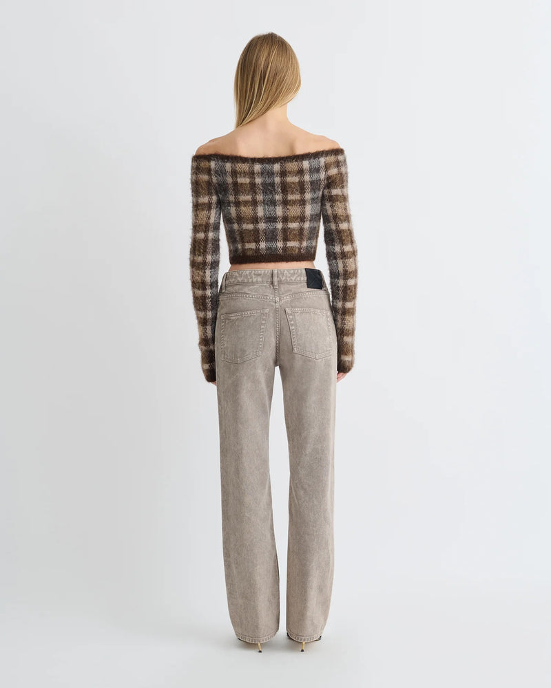 Liliah - Brown Cream Check