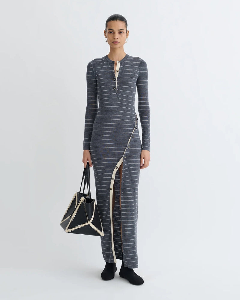 Dakoa Dress - Grey Stripe