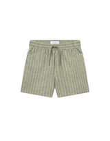 Otto Linen Shorts - Lichen Green/Light Ivory