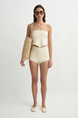 Dylan Strapless Top - Pearl