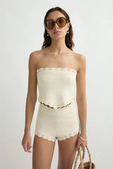 Dylan Strapless Top - Pearl