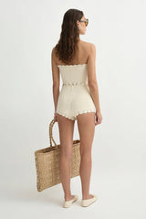 Dylan Strapless Top - Pearl