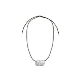 Heaven Mayhem - Pebble Necklace - Silver/Black - BLVD