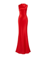 Callie Satin Gown - Red