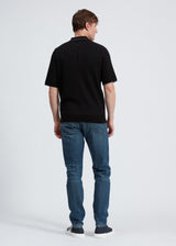 Harvey Rib Polo - Black - BLVD