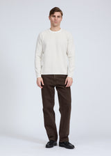 Harvey Rib LS Crew - Chalk - BLVD
