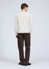 Harvey Rib LS Crew - Chalk - BLVD