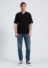 Harvey Rib Polo - Black - BLVD