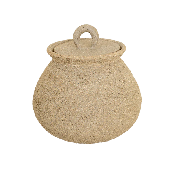 Emalla Hand Textured Vanity Pot - Raw Stoneware