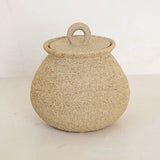 Emalla Hand Textured Vanity Pot - Raw Stoneware