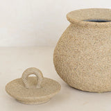 Emalla Hand Textured Vanity Pot - Raw Stoneware