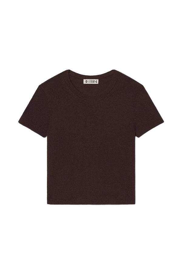 Rib Stitch Baby Tee - Espresso