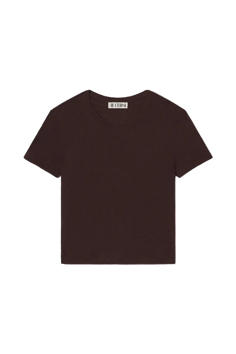 Rib Stitch Baby Tee - Espresso