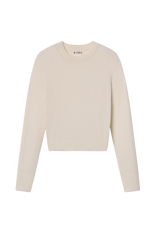 Rib Stitch Clark Sweater - Bone