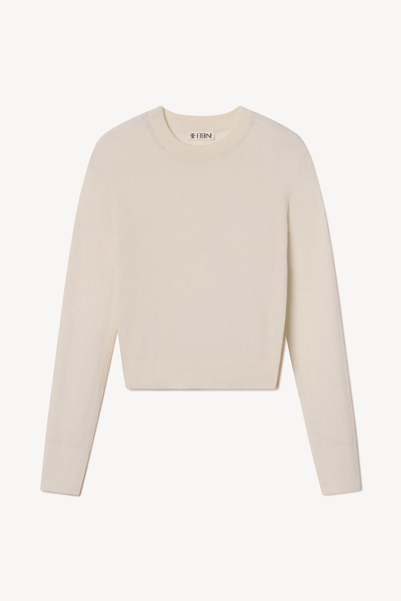 Rib Stitch Clark Sweater - Bone
