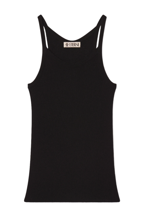 Rib Stitch Tank - Black