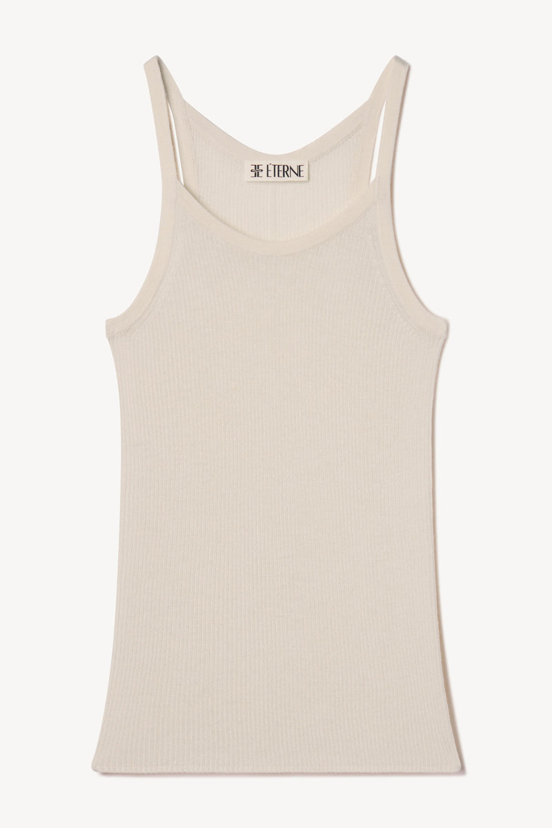 Rib Stitch Tank - Bone