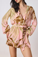 Fawn Mini Dress - Pink Palm - BLVD