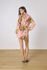 Fawn Mini Dress - Pink Palm - BLVD