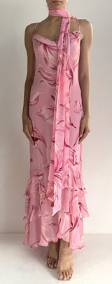 Cowl Maxi Dress - Pink - BLVD