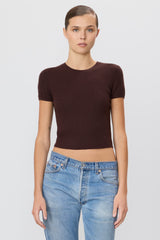 Rib Stitch Baby Tee - Espresso