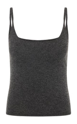 Merino Wool Slim Tank - Charcoal