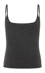 Merino Wool Slim Tank - Charcoal