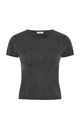 Fine Merino Wool Baby Tee - Charcoal