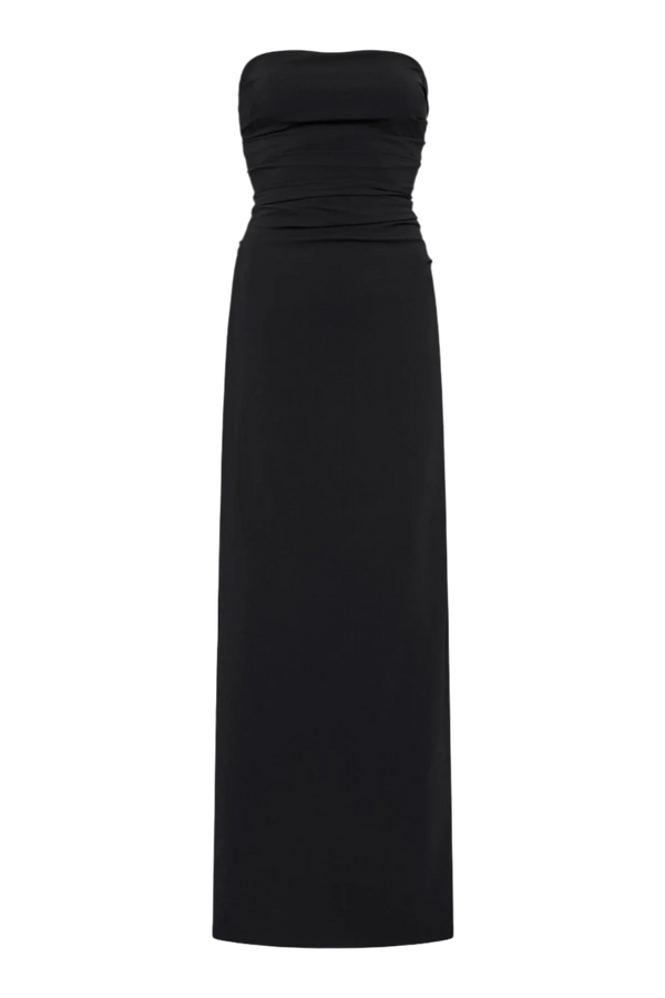 Strapless Tie Back Dress - Black
