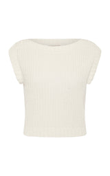 Relaxed Bateau Top - Off White
