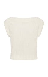 Relaxed Bateau Top - Off White