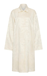 Silk Wool Jacquard Coat - Talco