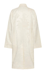 Silk Wool Jacquard Coat - Talco