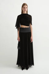 Solene One-Shoulder Top - Black
