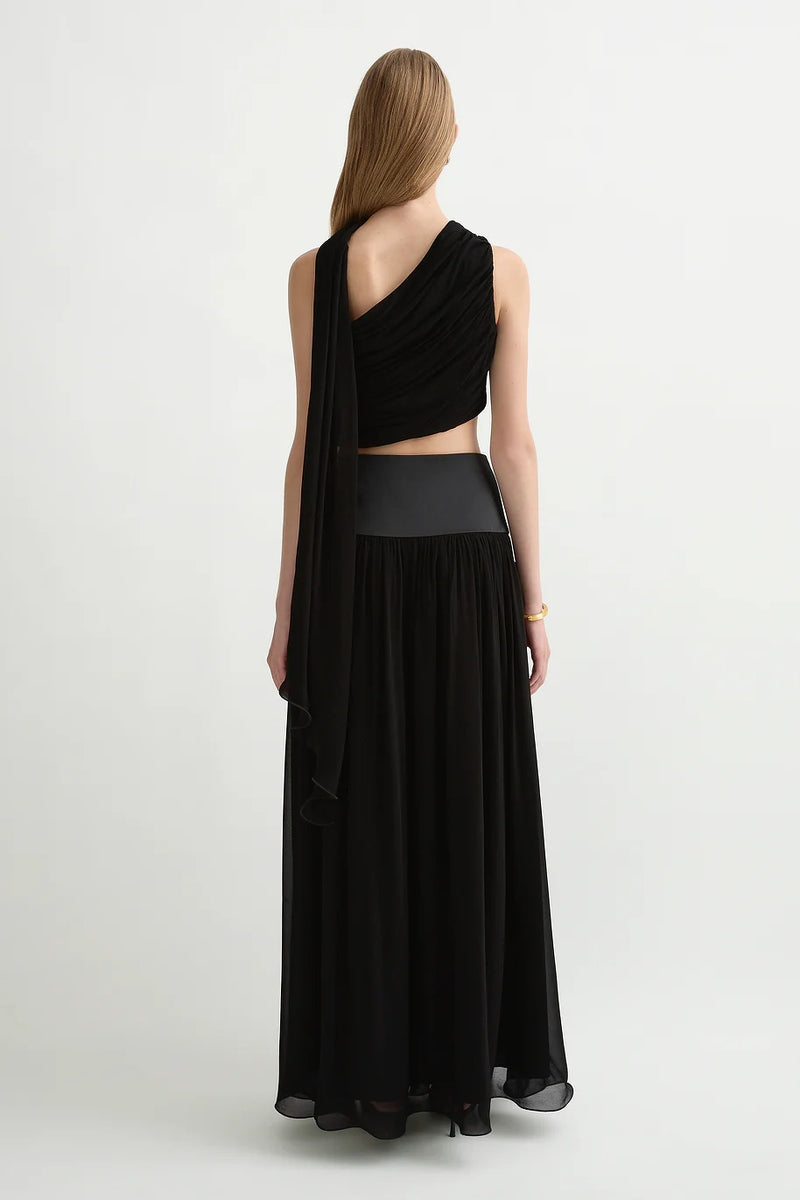 Solene One-Shoulder Top - Black