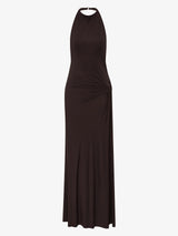 Court Halter Maxi Dress - Dark Chocolate