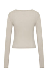 Baby Wool Long Sleeve Top - Soft Ash