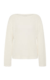 Relaxed Bateau Jumper - Off White