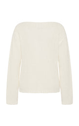 Relaxed Bateau Jumper - Off White