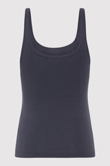 Organic Cotton Slim Scoop Tank - Storm