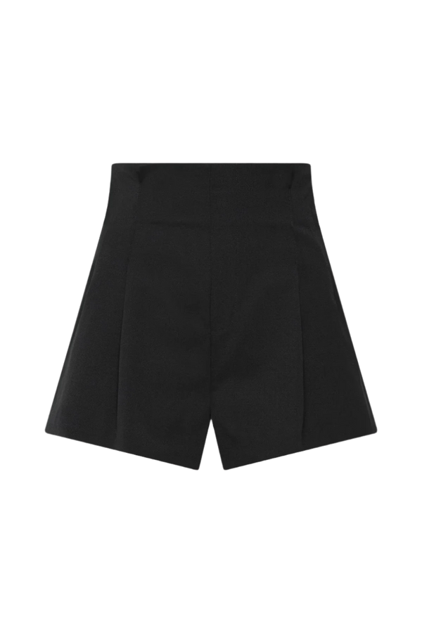 Paperbag Waist Shorts - Black