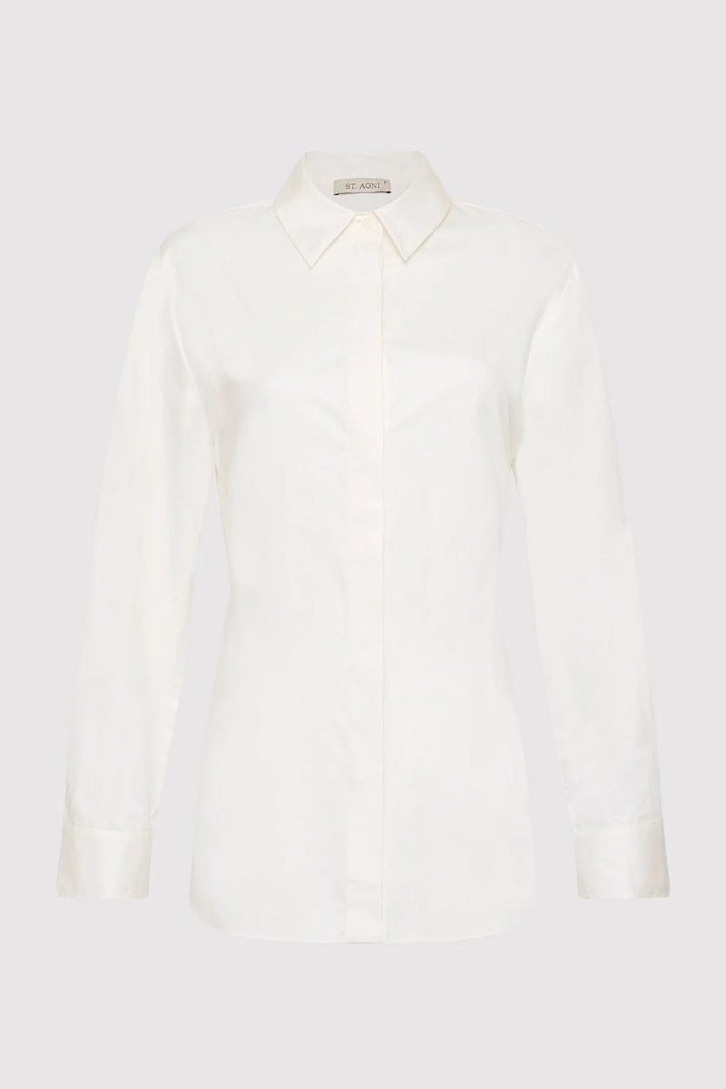 Open Back Shirt - White