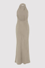 Bias Scarf Dress - Slate