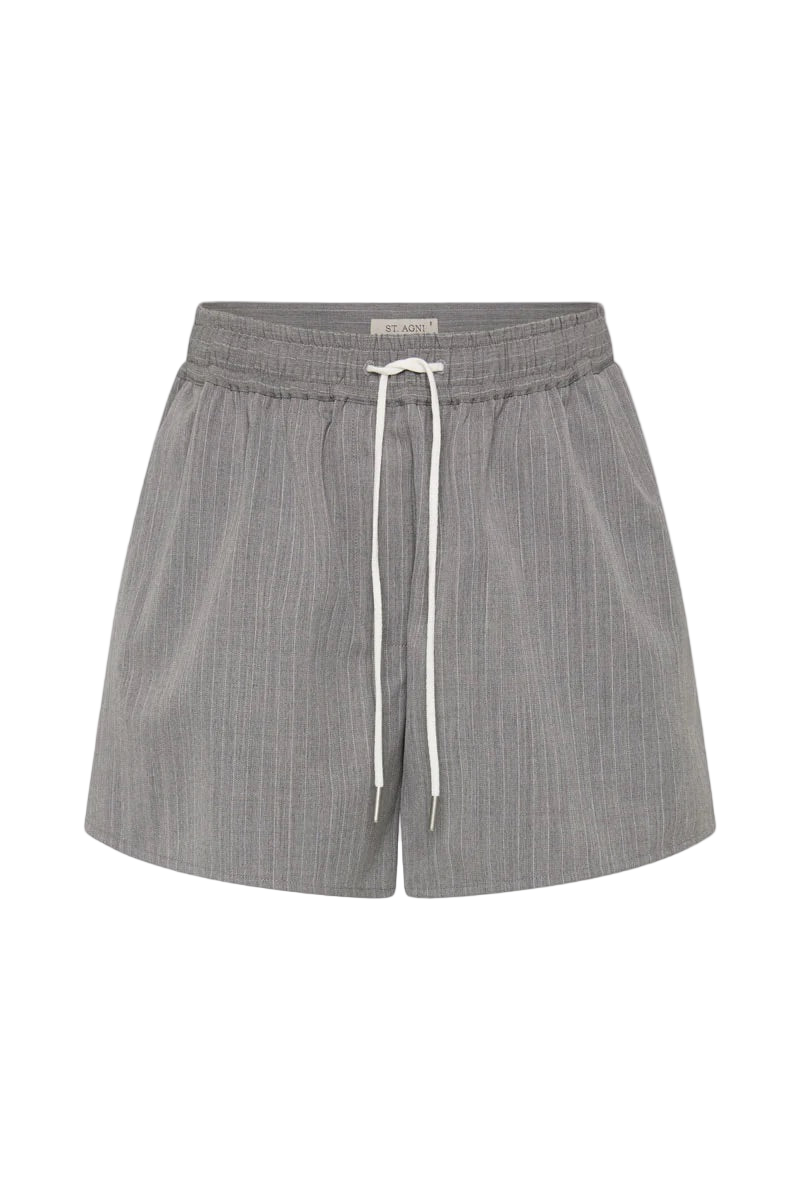Tailored Boxer Shorts - Grey Pinstripe