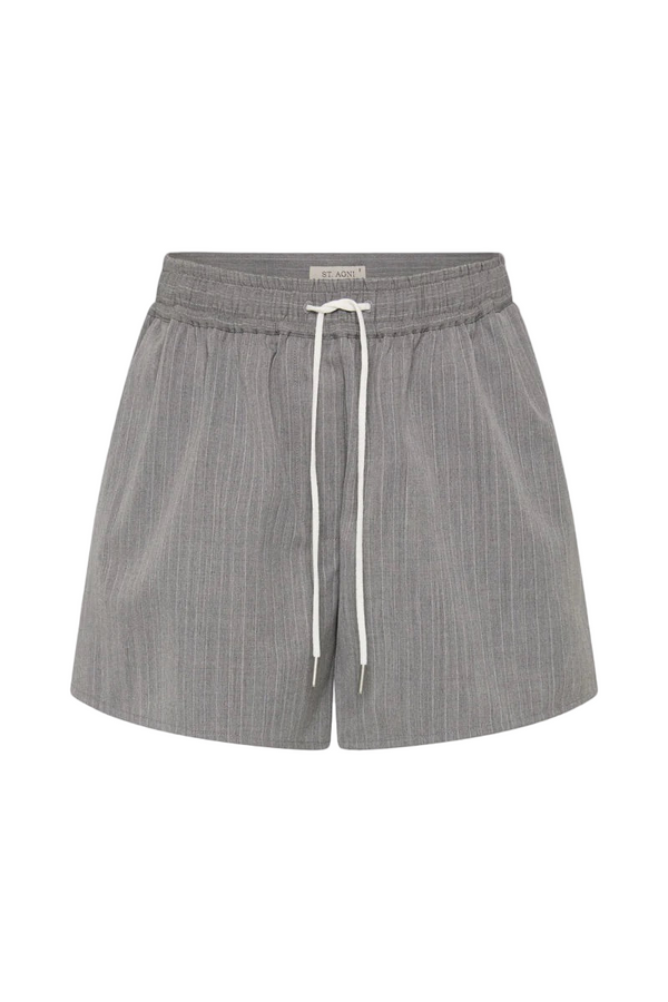 Tailored Boxer Shorts - Grey Pinstripe