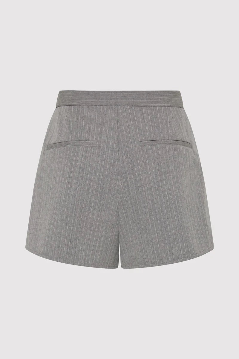 Tailored Boxer Shorts - Grey Pinstripe