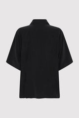 Unisex Silk Shirt - Washed Black