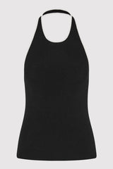 Fine Line Halter Top - Black